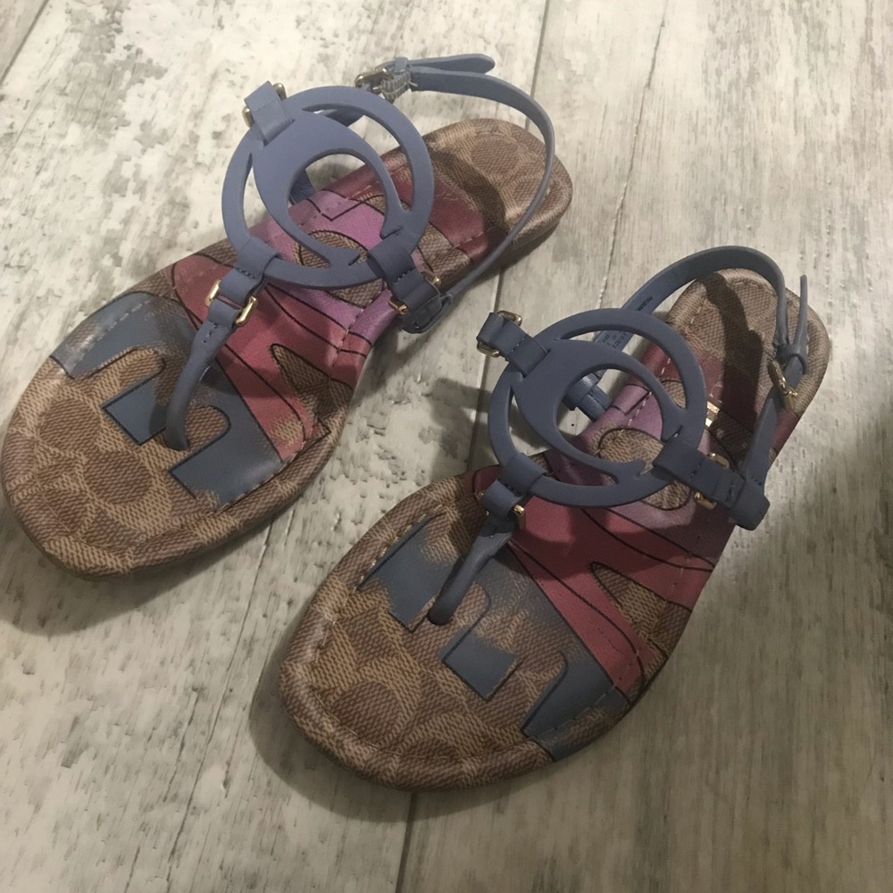 Blue Coach Sandals